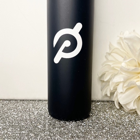 Peloton Glass Water Bottle Black Silicone Sleeve Screw Top New - Picture 4 of 7